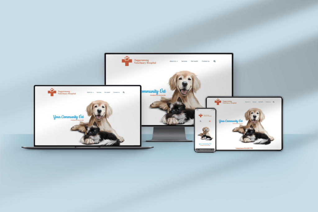 Web design for Tuggeranong Veterinary Hospital